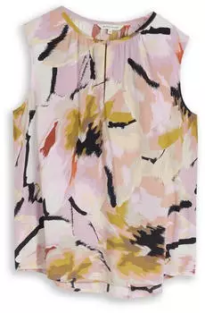Tom Tailor Webhose mit Allover-Muster, weites Bein (1049810) big abstract flower print