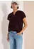 Cecil Kurzarmbluse mit Leinenanteil (B346255) rich burgundy