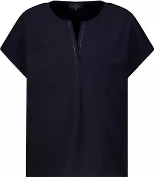 Monari Blusenshirt Regular Fit mit Schmucksteinen (410766) marine