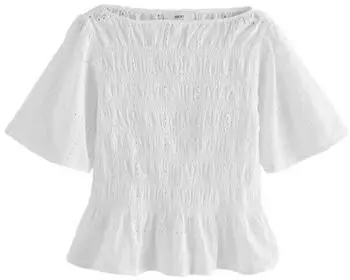 Next Fashion Blusentop mit Schnürung vorn (G6158815) weiß