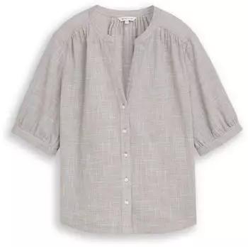 Tom Tailor 1049798 Klassische Bluse Regular Fit silver olive