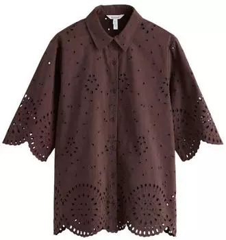 Next Fashion Blusentop mit Schnürung vorn (V1798017) schoko
