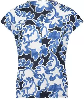 Betty Barclay Kurzarmshirt mit Gummizug (11880027) weiß/dunkelblau