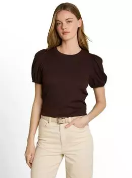 Tom Tailor Denim Loose Fit Bluse im Satin-Look (89330256) cool dunkelbraun