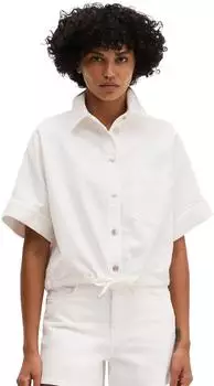 Marc O'Polo Kurzarmbluse aus Organic-Cotton-Lyocell-Mix (56834964) wei&szlig;
