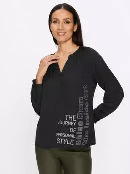 Heine Druckbluse (65118845) schwarz/ecru