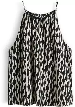Opus Blusentop Neckholder Regular Fit schwarz