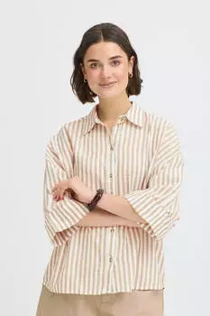 Fransa FRPHEBE SH 1 Bluse (20617883) beige/weiß