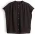 Opus Short sleeve blouse Regular Fit dunkelbraun/ecru