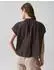 Opus Short sleeve blouse Regular Fit dunkelbraun/ecru
