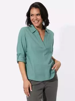 Witt Weiden Classic Flanell-Bluse Langarm (375801) jade