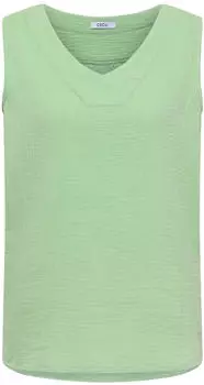 Cecil Blusentop im Denim-Look mit V-Ausschnitt (36505517) juicy lime