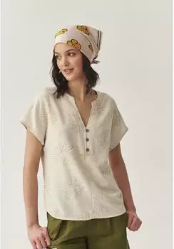 Tatuum Bluse sand/braun/offwhite