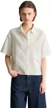 Marc O'Polo DENIM Kurzarmbluse Relaxed (50009101) silky white