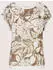 Madeleine Schlupf-Bluse mit Ärmelriegeln Langarmbluse (57803413) perlweiß/braun