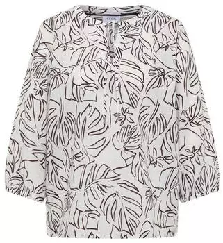 Cecil 3/4 Arm Tunika mit Bl&auml;tterprint (346714) light alabaster white