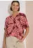 Cecil 3/4 Ärmel Tunika mit Blattdruck (CCB34670737762) coral