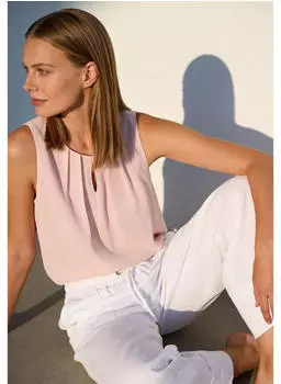 More & More Pleated Blouse Top lila