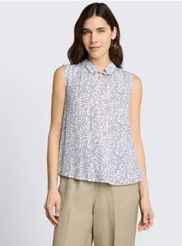Tom Tailor Bluse blau/wei&szlig;