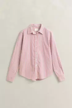 GANT Reg Linen Striped Shirt warm spice