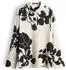 someday. Bedruckte Satinbluse aus ECOVERO™ Viskose Loose Fit creme/schwarz