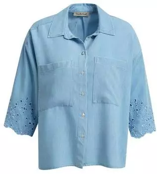 Smith&Soul Lyocell Denim Bluse Stickerei (0426-0411-LY) light denim