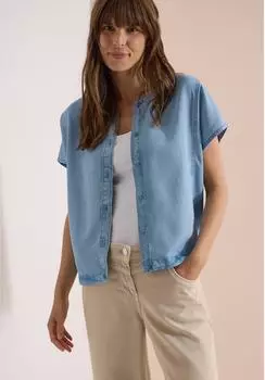 Cecil Bluse Top Used Wash (B346746) light blue used wash