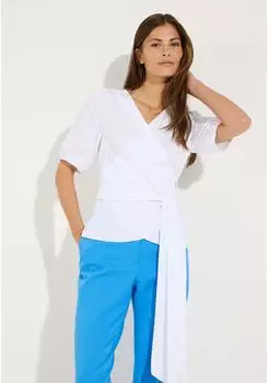 More & More Wrap Bluse weiß