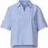 Street One Frauen Kurzarm Chambray Bluse mit Hemdkragen in Blau Gr: (A34681812289)