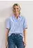 Street One Frauen Kurzarm Chambray Bluse mit Hemdkragen in Blau Gr: (A34681812289)