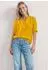 Street One Frauen Kurzarm Bluse mit Split Neck und Elastiksaum in Gelb Gr: (A34684918139)