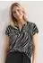 Street One Frauen Blusenshirt mit Split Neck und Leo-Muster in Schwarz Gr: (A34677420001)
