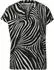 Street One Frauen Blusenshirt mit Split Neck und Leo-Muster in Schwarz Gr: (A34677420001)