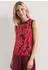 Street One Frauen Blusentop mit Rundhals und Tape-Detail in Rot Gr: (A34674037504)