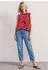 Street One Frauen Blusentop mit Rundhals und Tape-Detail in Rot Gr: (A34674037504)