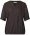 Street One Frauen Kurzarm Bluse mit Split Neck und Elastiksaum in Braun Gr: (A34684917874)