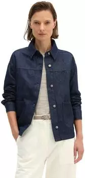 Marc O'Polo Jeansbluse aus Organic-Cotton-Leinen-Mix (30381431) dunkelblau