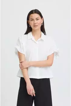 ICHI IHSAMI Bluse eierschale