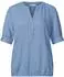 Street One Frauen Kurzarm Bluse mit Split Neck und Elastiksaum in Blau Gr: (A34684917926)