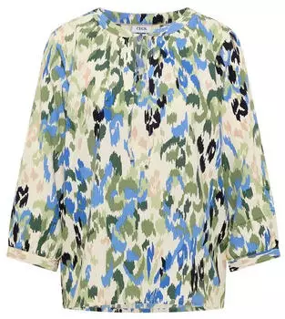 Cecil 3/4-Arm Bluse mit Turn-Up und Print (B346804) cashmere beige