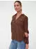 Vero Moda VMBUMPY L/S Shirt New WVN GA NOOS Hemdbluse, Regular Fit chocolate torte stripes/new stripe cocoa brown