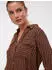 Vero Moda VMBUMPY L/S Shirt New WVN GA NOOS Hemdbluse, Regular Fit chocolate torte stripes/new stripe cocoa brown