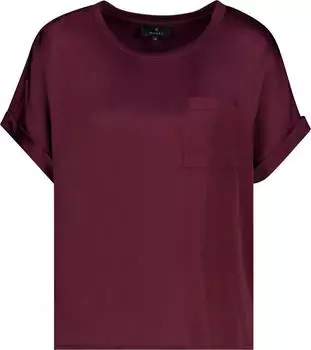 Monari Slip-on Bluse Schmuckpatch Regular Fit (809753) dark bordeaux