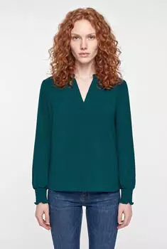 Only ONLMETTE V-Neck LS Smock Top Noos (15284309) deep teal