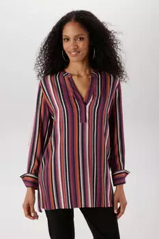 Aniston Schlupfbluse Vokuhila (36551613) schwarz/pink/rot/rose/orange/lila/sanftes weiß/gestreift