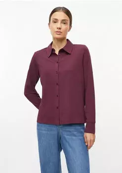 s.Oliver Langarmshirt Elastische Jerseybluse bordeaux/rot