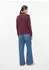 s.Oliver Langarmshirt Elastische Jerseybluse bordeaux/rot