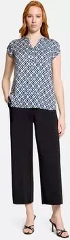 Betty Barclay Schlupfbluse Kurzarm (14774344) blau/wei&szlig;