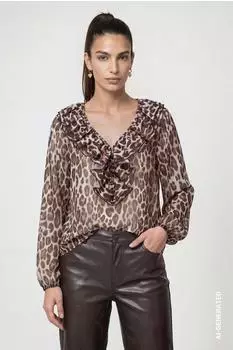 Monari Bluse (810560) hazel gemustert