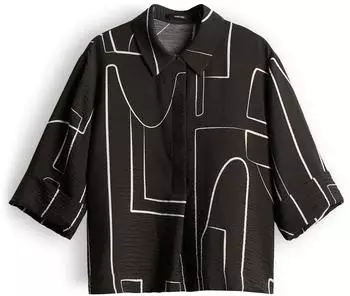 someday. Someday Print Bluse dunkelbraun/weiß